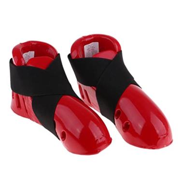 Imagem de UGPLM Equipamento de boxe adulto para treinamento de artes marciais Boxeo En Tailandia Thai Tae Do Feet TKD apoio para os pés, vermelho, GG