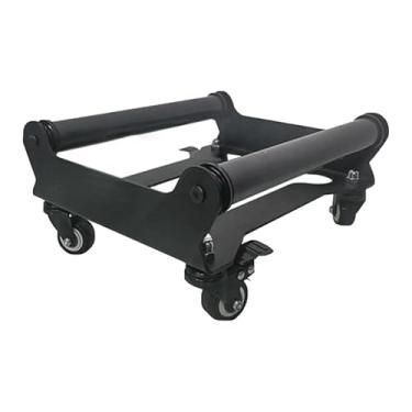 Imagem de Fenteer Suporte de exposição de pneus de carro, suprimentos de rack de exposição de pneus de carro, garagem giratória para serviços pesados, de loja, suporte