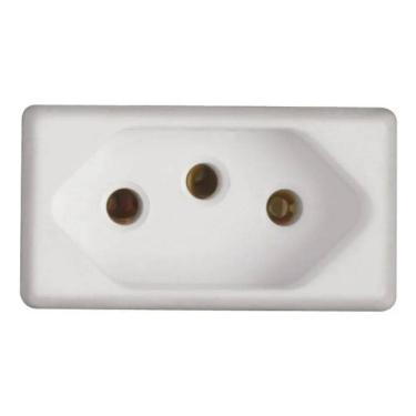 Imagem de 2X Módulo Tomada 20A 2P+T Tramontina Liz Cor Branco