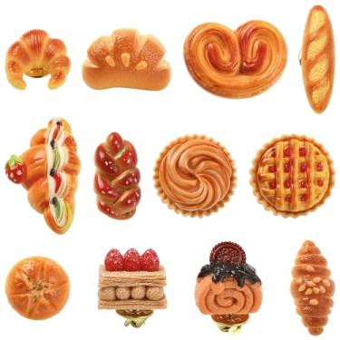 Imagem de UR URLIFEHALL 12 peças, 12 estilos, emblemas de resina para pão, alfinetes de panificação, alfinetes de lapela para roupas, cachecol, chapéu, bolsa, joias, artesanato