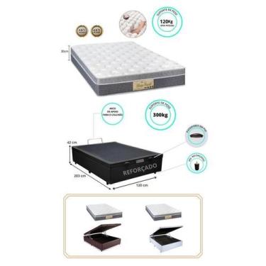 Imagem de Conjunto Medida Especial c/ Colchão Sankonfort Sleep Fresh + Cama Box 