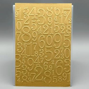 Imagem de Modelo de pasta em relevo de plástico 3D, textura literal numérica, tamanho A6, para fazer cartões, faça você mesmo, scrapbook, papel, artesanato, artesanato, scrapbook, artes, decoração