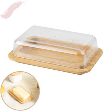Imagem de Manteigueira com Tampa de Bambu Linha Sense  Mesa Posta Elegante - Ou