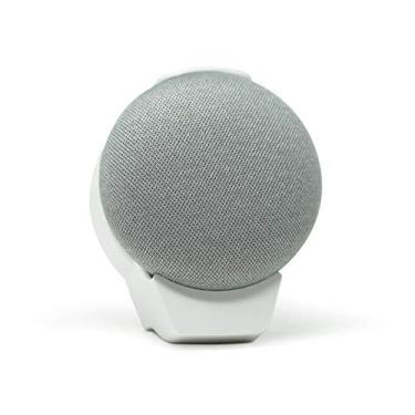 Imagem de doqxD Suporte de parede de tomada para Google Nest & Home Mini: Essenciais para Google Home - Serve para todas as mini gerações (pacote com 1, branco gelo)