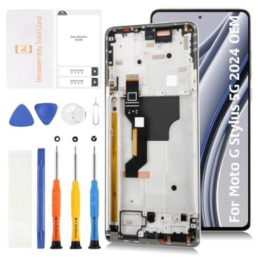 Imagem de Olivechard Tela P-OLED original para Motorola Moto G Stylus 5G 2024 17.0 cm LCD + Caramel Latte Frame Screen Substituição LCD Touch Digitalizador Assembléia XT2419 XT2419-1 XT2419-2 com ferramentas de
