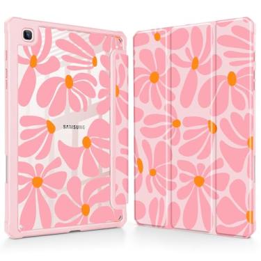 Imagem de May Chen Capa para Samsung Galaxy Tab S6 Lite de 10,4 polegadas 2024/2022/2020 - Suporte de lápis embutido com capa à prova de choque, capa traseira transparente transparente, despertar/hibernar