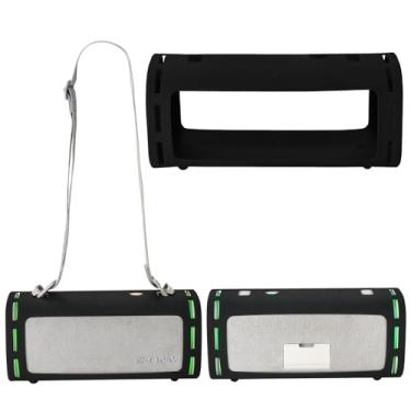 Imagem de Capa de silicone compatível com alto-falante Bluetooth sem fio Sony ULT Field 5, capa protetora de viagem com alça de ombro para alto-falante Bluetooth Sony ULT Field 5 (preto)
