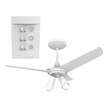 Imagem de Ventilador Teto Aliseu Dunni Com Controle De Parede, 220V