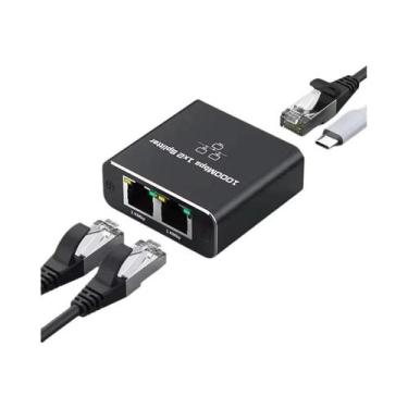 Imagem de Switch Gigabit Ethernet RJ45 Divisor Adaptador De Extensão LAN 1000Mbp