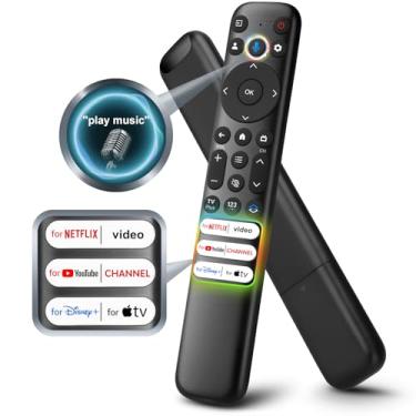 Imagem de Controle remoto de voz para substituição de controle remoto TCL-Google-TV, RC813 compatível com Smart TVs TCL QM8/QM7/S5/S4/S3/Q7/Q6/Q5 Series
