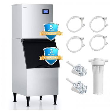 Imagem de Máquina de Gelo Industrial COTLIN 55,88 cm - Produção de 550 kg por dia, Armazenamento de 159 kg, Compressor SECOP, Gelo de Alta Qualidade