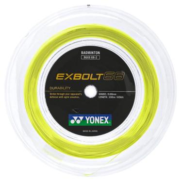 Imagem de Corda Yonex Exbolt Para Badminton 0.68mm Amarelo - Rolo com 200 Metros