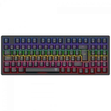 Imagem de Teclado Mecânico Gamer T-Dagger Holysword, Rainbow, Wireless/Bluetooth, Switch Brown, ABNT2, Preto