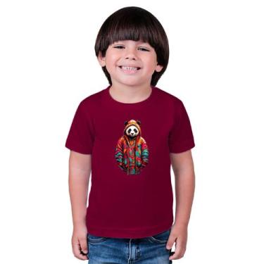 Imagem de Camiseta Masculina Infatil Urso Polar College - MARCELO, Vinho, 2