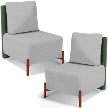 Imagem de Kit 02 Poltronas Decorativas Sala De Estar Living Hungria L02 material