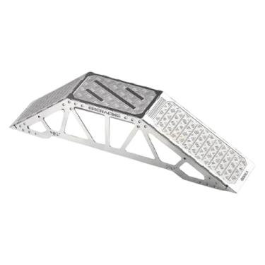 Imagem de Kokiya Acessórios para ponte de rampa de obstáculos de carro RC Ponte lateral única para TRX4M SCX24, Prata