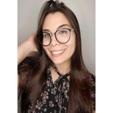Imagem de Armação De Óculos Para Grau Feminina Redonda Monaco Preta - Palas Eyew