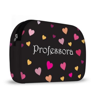 Imagem de Necessaire Em Neoprene Bolsinha Feminina Professora Corações-Feminino