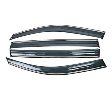 Imagem de GRJQRKHZ Defletor de janela lateral de carro para A&UDI Q5 8R 2008-2016 Weathershied viseira de porta vento sol proteção chuva janela lateral defletores de vento