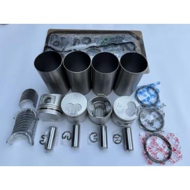 Imagem de Kit de reconstrução de revisão do motor 4D56 para rolamento de vedação de anel de pistão Mitsubishi 4D56T