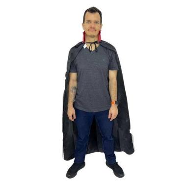 Imagem de Fantasia Halloween Adulto Capa Drácula - Fantasia Elegante e Misterios