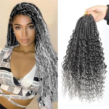 Imagem de Cabelo de crochê Diha Goddess Box Braids 16 cm com pontas encaracolada