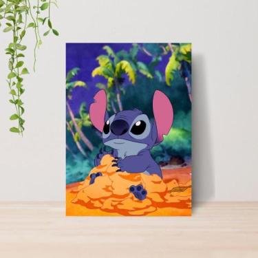 Imagem de Quadro Lilo e Stitch Infantil A4  Placa MDF 11 - Lomi Art