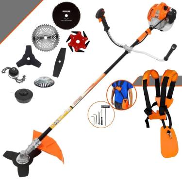 Imagem de Roçadeira Multifunções Completa Vulcan VR520H À Gasolina Motor 2T 52cc 2,5HP Alta Rotação Ideal Para Todos os Tipos de Trabalhos C/ 8 Opções de Cortes