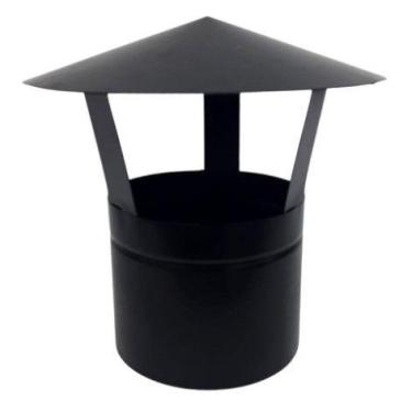 Imagem de Chapéu Chinês 10 Polegadas Chaminé Churrasqueira - Preto - INOX LAURIN