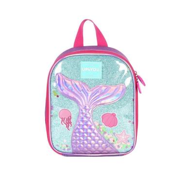 Imagem de Lancheira Escolar Luxcel Up4You Sereia Fundo do Mar Roxo