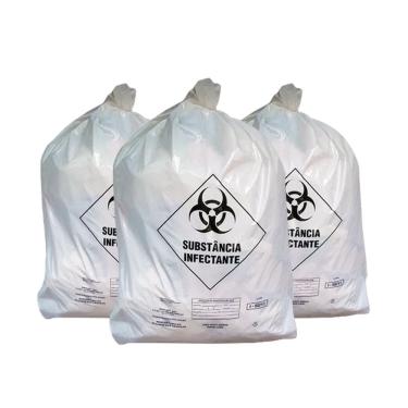 Imagem de Kit 3 Sacos Lixo Hospitalar Infectante 15L C/100 Embalac
