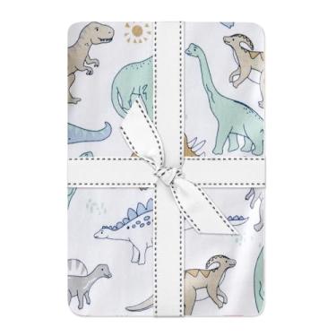 Imagem de Frankie Lençol de Berço 100% Algodão Orgânico para Colchão para Bebês e Crianças, Macio e Respirável para Meninas, Meninos Rawr-Some, Tamanho Único