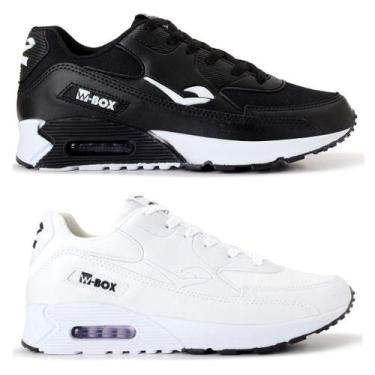 Imagem de Kit 2 Tênis Masculino Max Amortecimento - W-Box, 42, Pretobranco, E, B