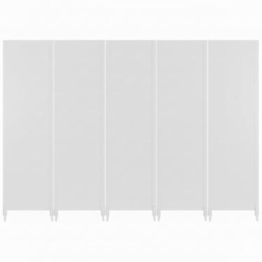 Imagem de Biombo Liso Reto Fechado Pintado Divisor De Ambiente Preto ou Branco Com Pé Jt Home (BRANCO, 5 FOLHAS DE BIOMBO)