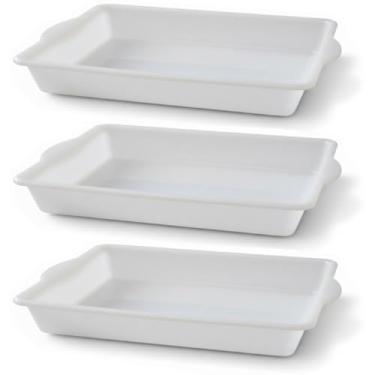 Imagem de Bandeja Plástica 2,4 Litros Multiuso Retangular Branca Reforçada Para Carnes Legumes Frutas e Alimentos (3)