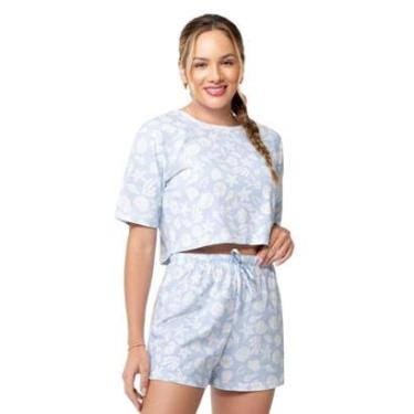 Imagem de Pijama Curto de Verão Cropped Estampado Zee Rucci-Feminino