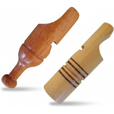 Imagem de Apito Inhambu Açu 05 + Apito Codorna 28 Pios em madeira profissionais