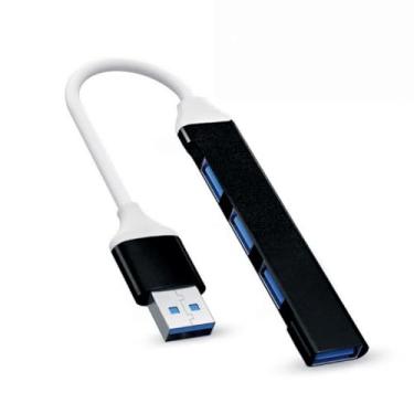 Imagem de Expansor divisor de hub USB 3.0 de 4 portas para laptop, Xbox, pen drive, HDD, console, impressora, câmera, teclado, mouse (não é para carregar)