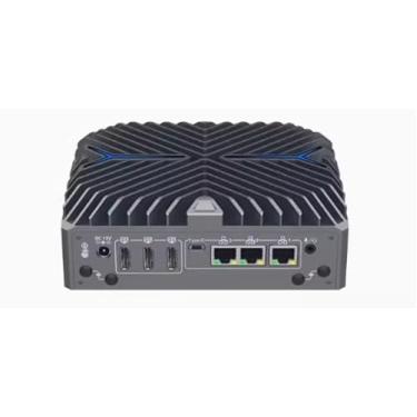 Imagem de HKUXZR Mini PC de 14ª geração, computador de controle industrial embutido, Ultra5 125U (12 núcleos e 14 threads), 3 portas de rede de 2,5 G, 4 USB, 3 HDMI, 2 COM(RS485/RS232), suporta 1 DDR5. (32 GB