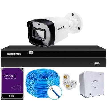 Imagem de Kit 1 Câmera IP Vipc Intelbras NVD 1404P HD 1TB Purple