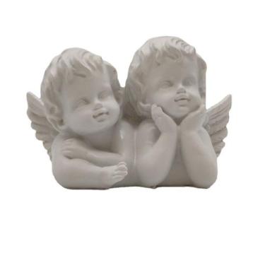Imagem de Estátuas de anjo querubim, escultura em resina branca, decoração de 13