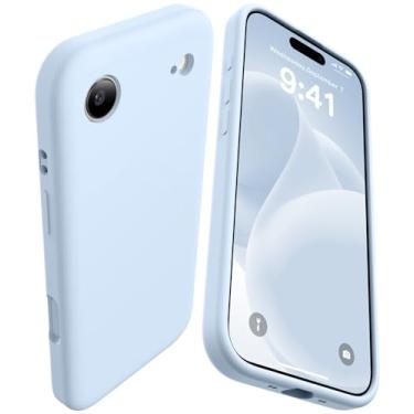 Imagem de AOTESIER Capa compatível com iPhone Air de 6,5 polegadas, atualização de silicone [proteção da câmera traseira plana] [Arc Edge] capa protetora à prova de choque com forro de microfibra antiarranhões