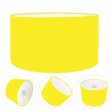 Imagem de Cúpula Abajur Cilíndrica Cp-7024 Ø50x25cm Amarelo - Vivare