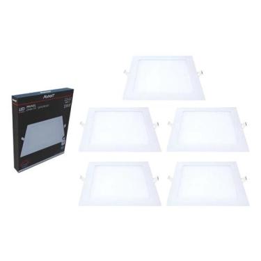 Imagem de 5 painel led 18w embutir quadrado 6500k avant c&e