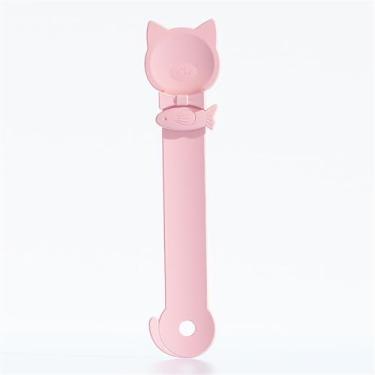 Imagem de Alimentador de apertar em forma de gato com design de peixe, dispensador de pasta de ração para animais de estimação, fácil de usar e limpar, ótimo custo-benefício, 1 pacote