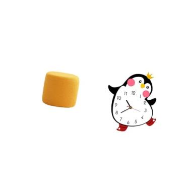 Imagem de Fenteer Puf Cilíndrico com Design de Relógio de Pinguim, Assento Decorativo Multifuncional para Quarto, Escritório, Quarto Infantil E Apartamentos.