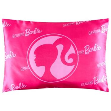 Imagem de Get Trend Fronha de cetim Barbie 48 x 66 cm, capas de almofada de toque macio para cabelo e pele, fecho de zíper, acabamento brilhante suave, presentes para meninas, adolescentes (Barbie rosa)