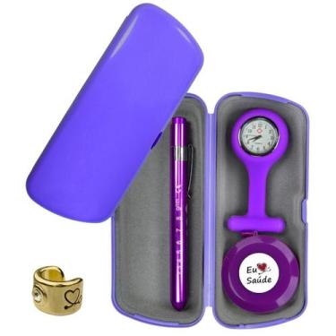 Imagem de Relogio Lapela Estojo Lanterna Fita Metrica Saude Enfermagem Medicina 