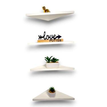 Imagem de Prateleira Triangular de Canto em MDF  Design Moderno Decoração De Par