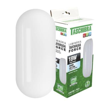 Imagem de Arandela Tartaruga De Led Taschibra Force 18w Ip65 Branca Bivolt 6500k Luz Fria